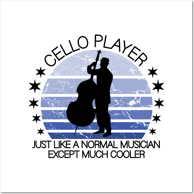 Cello player Wall Art by Jabinga